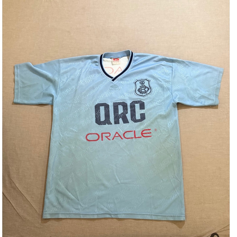 Vintage Rossi ORC Oracle Soccer Jersey Mens‎ Large Blue Short Sleeve Adult